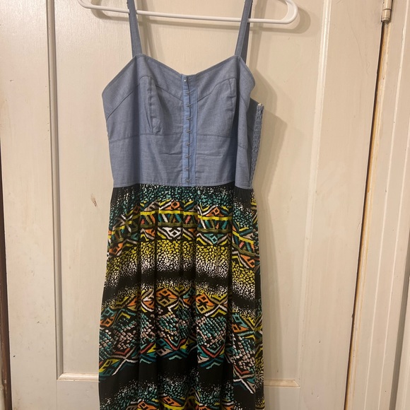 Dress “Lainab” women’s petite Large. Black with colored flowers. - Picture 4 of 4